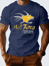 Men's 100% Cotton T-Shirt - Surf Graphic Tee with Australian Surfwear Style