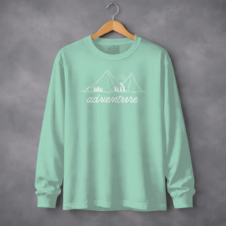 Adventure Awaits Mountains and Sunshine - Long Sleeve Tee