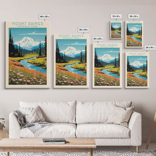 Mount Rainier National Park, Washington Travel Art