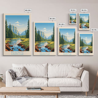 Yosemite National Park California Travel Art