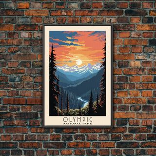Olympic National Park Washington Travel Art