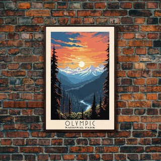 Olympic National Park Washington Travel Art