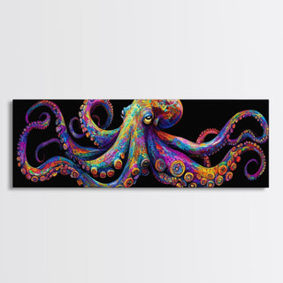 Vibrant Octopus Art Canvas Print