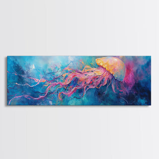 Vibrant Jellyfish Underwater Fantasy Canvas Print