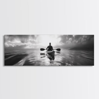 Outdoor Adventure, Kayaking, Sea Journey, Canvas Print