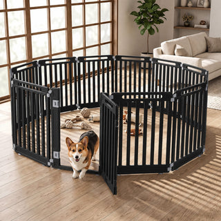 12-Panel Dog Playpen 31.5" Height Indoor Outdoor Pet Fence