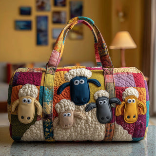 Tote Quilted Embroidery Travel Bag