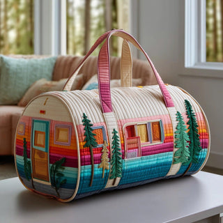 Tote Quilted Embroidery Travel Bag