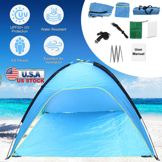 Beach Tent Outdoor Waterproof Tent Canopy for 4-6 Person