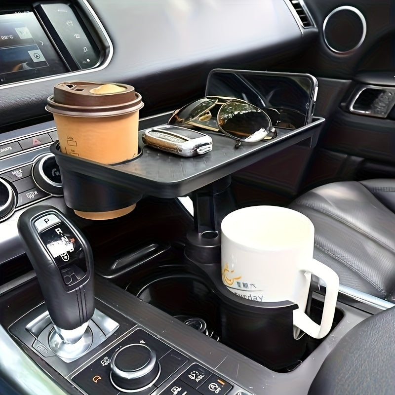 Adjustable Center Console Storage Shelf with Cup Holders