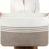 Large Rectangle Woven Basket - 3 Colors
