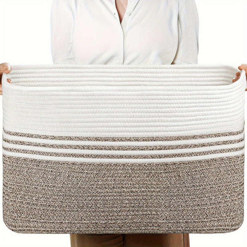 Large Rectangle Woven Basket - 3 Colors