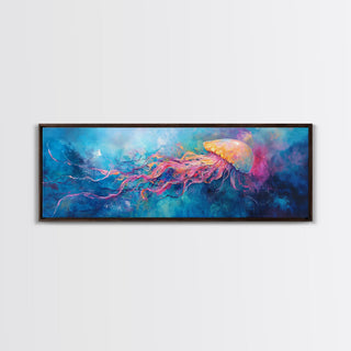 Vibrant Jellyfish Underwater Fantasy Canvas Print