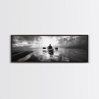 Outdoor Adventure, Kayaking, Sea Journey, Canvas Print