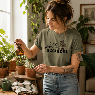 Funny Plant Mom Shirt, What The Fucculent Tee