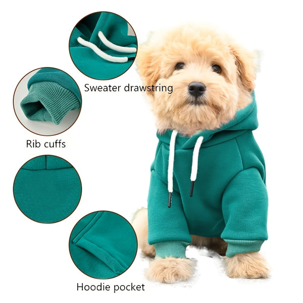 Dog Hoodie Sweatshirt, for Small to Medium Breeds