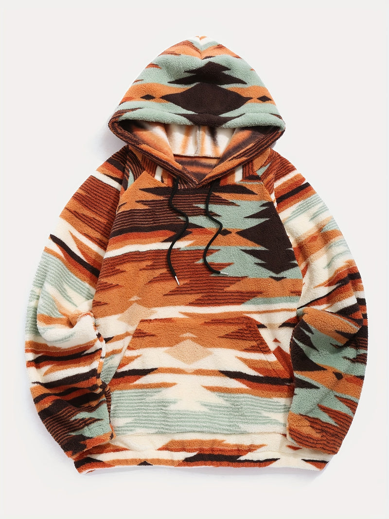 Women's Aztec Tribal Print Fleece Hoodie