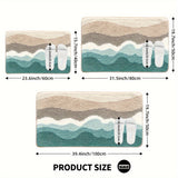 1pc Ultra Soft Flannel Bathroom Mat - Non-Slip