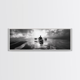 Outdoor Adventure, Kayaking, Sea Journey, Canvas Print