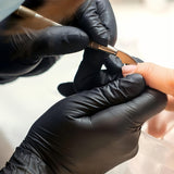 50pcs Black Pure Nitrile Disposable Gloves