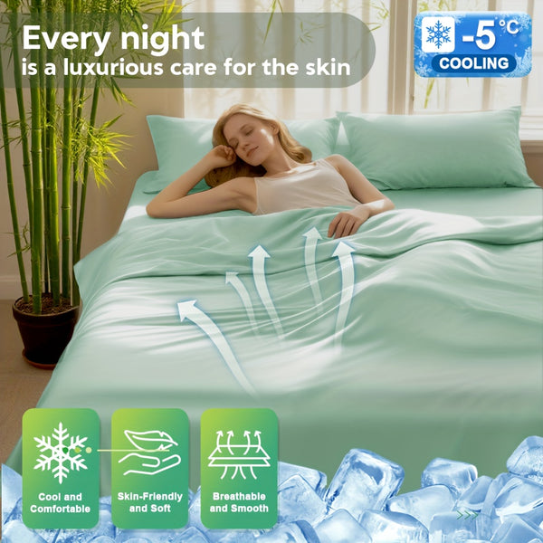 6PCS Bamboo Blend Bed Sheet Set