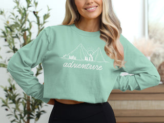 Adventure Awaits Mountains and Sunshine - Long Sleeve Tee