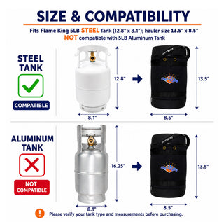 Flame King Propane Gas Hauler Kit 5lb Propane Tank