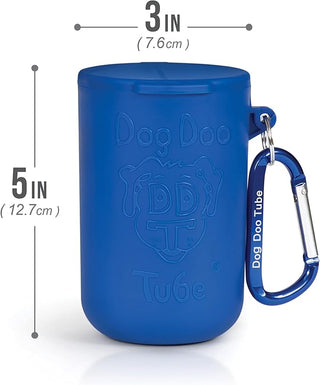 Dog Doo Tube Waste Bag Holder - Reusable Dog Poop Bag Tubes Designed to Keep in Odors and Germs