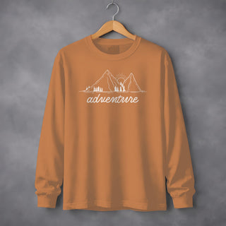 Adventure Awaits Mountains and Sunshine - Long Sleeve Tee
