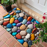 1pc Colorful Pebble Pattern Doorway Mat