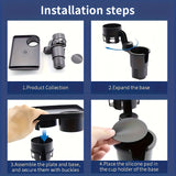 Adjustable Center Console Storage Shelf with Cup Holders