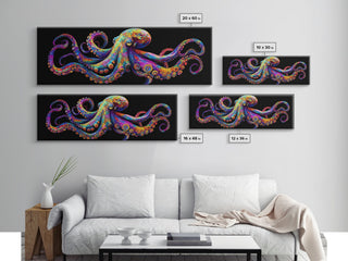 Vibrant Octopus Art Canvas Print