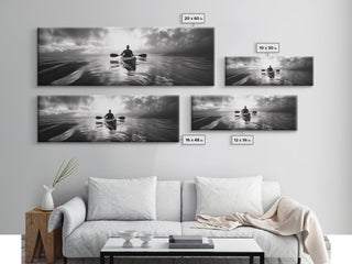 Outdoor Adventure, Kayaking, Sea Journey, Canvas Print