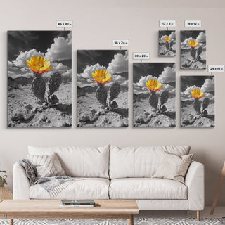 Southwest Desert Bloom, Framed Canvas Print