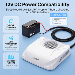 Greenland 12,000 BTU 12V DC Inverter Rooftop RV Air Conditioner