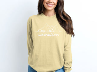 Adventure Awaits Mountains and Sunshine - Long Sleeve Tee