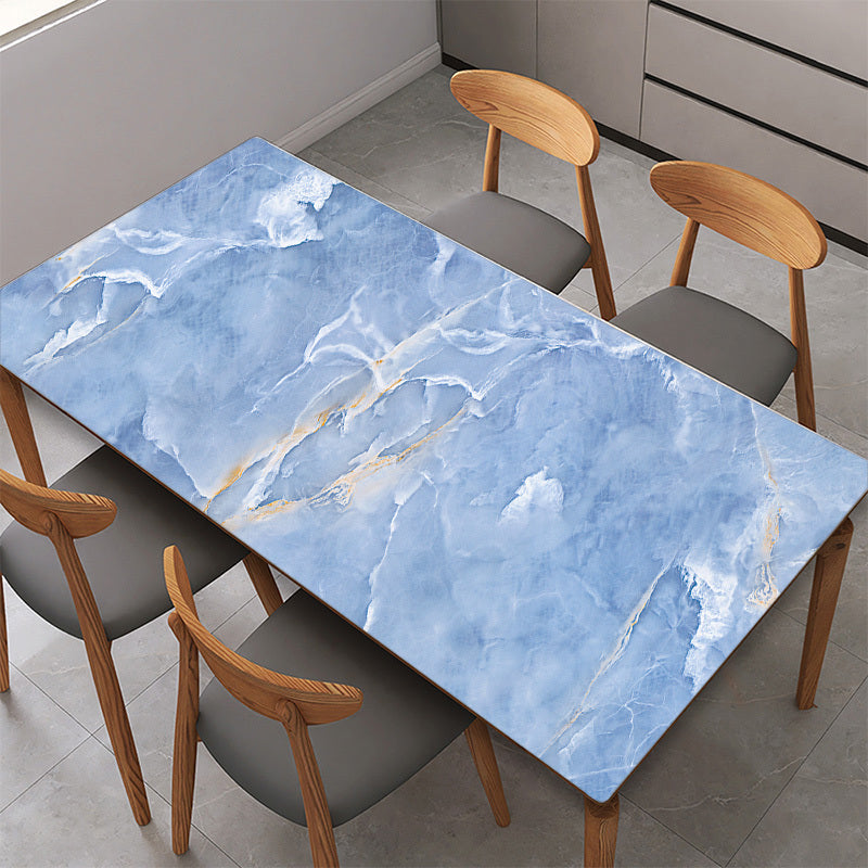 Blue Patterned Jade Stone Marble Wallpaper, Self-Adhesive
