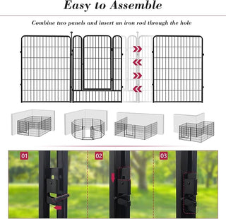Heavy Duty Metal Dog Fence for backyard dogs