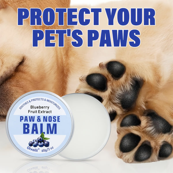 Natural Dog Paw Balm with Blueberry Scent 2oz.