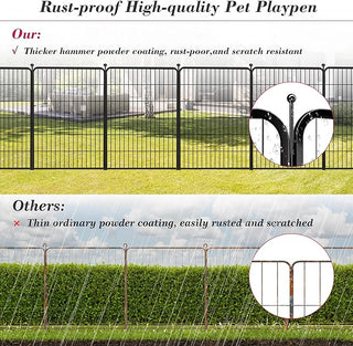 Heavy Duty Metal Dog Fence, 40 inch 10 Panels