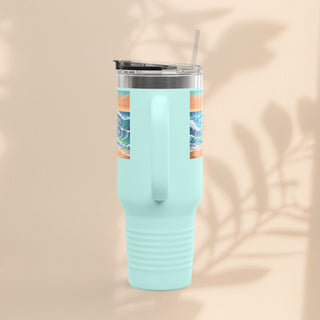 Ocean Wave Insulated Travel Mug – 40 oz