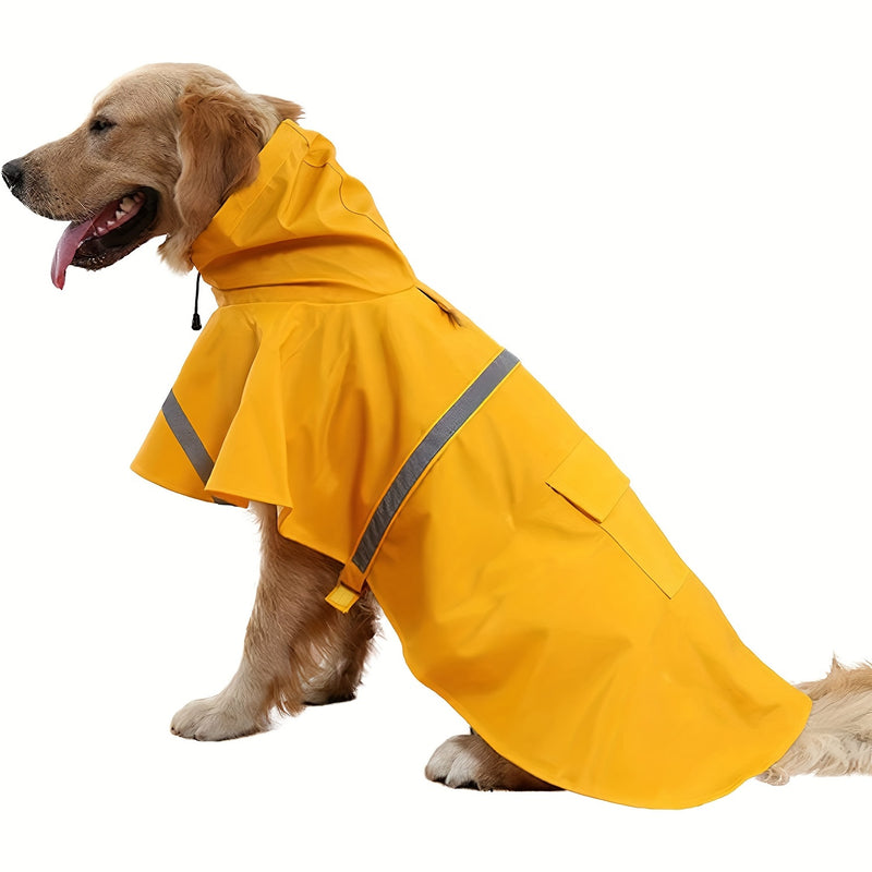 Reflective Waterproof Dog Raincoat with Hood