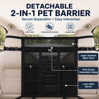 Car Dog Barrier with Hook and Loop Fastener