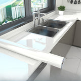 1pc Self-Adhesive White Glossy Vinyl Wallpaper, 15.75inch x 78.74inch