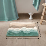 1pc Ultra Soft Flannel Bathroom Mat - Non-Slip