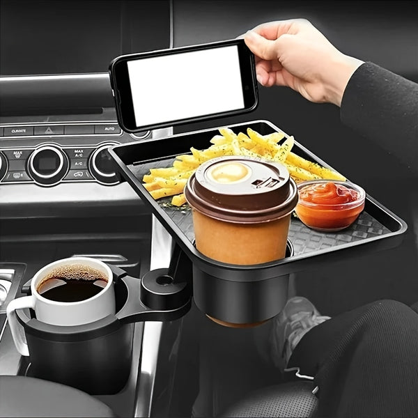 Adjustable Center Console Storage Shelf with Cup Holders
