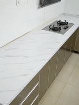 1 Roll of Thickened Red High-Gloss Self-Adhesive Wallpaper 196.85inx15.75in & 393.70inx15.75in