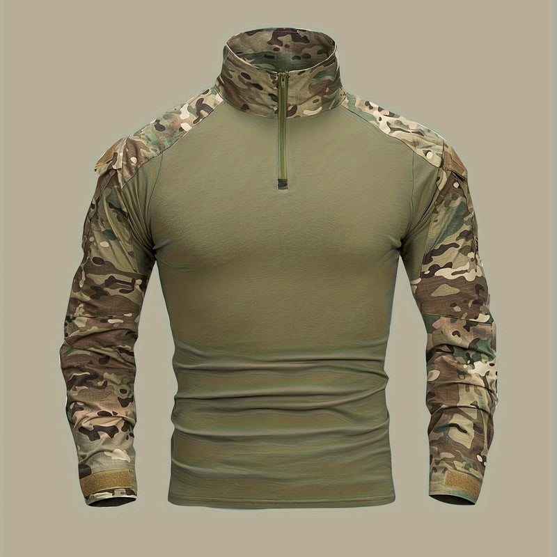 Men's Khaki G2 Camouflage Tactical Long Sleeve Shirt