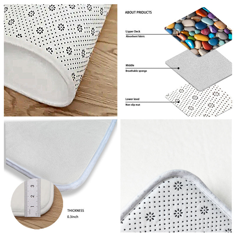 1pc Colorful Pebble Pattern Doorway Mat