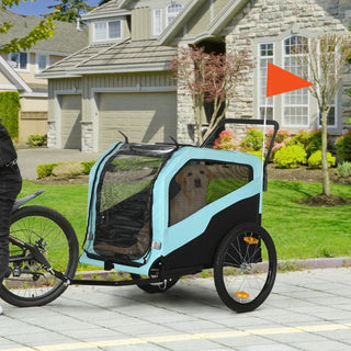 2-in-1 Dog Bike Trailer Pet Stroller Carrier for Large Dogs 66LBS Weight Capacity